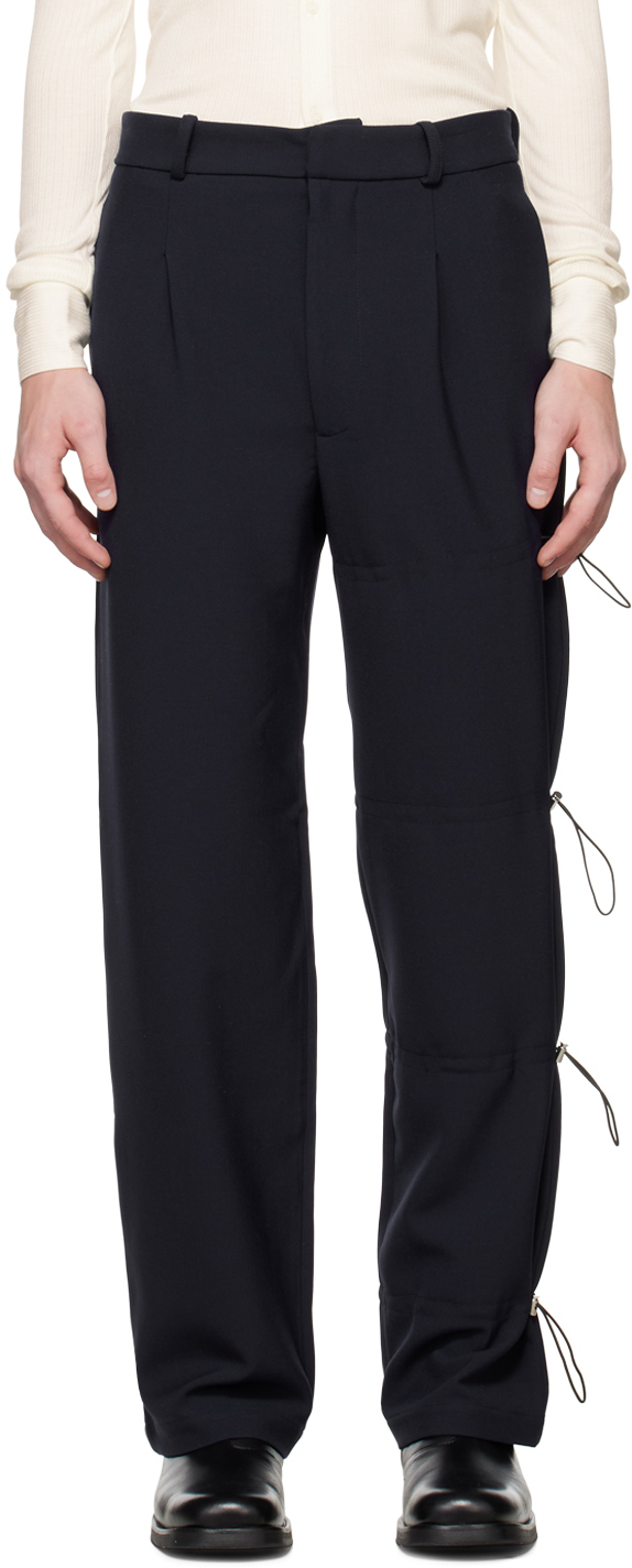 navy drawstring trousers