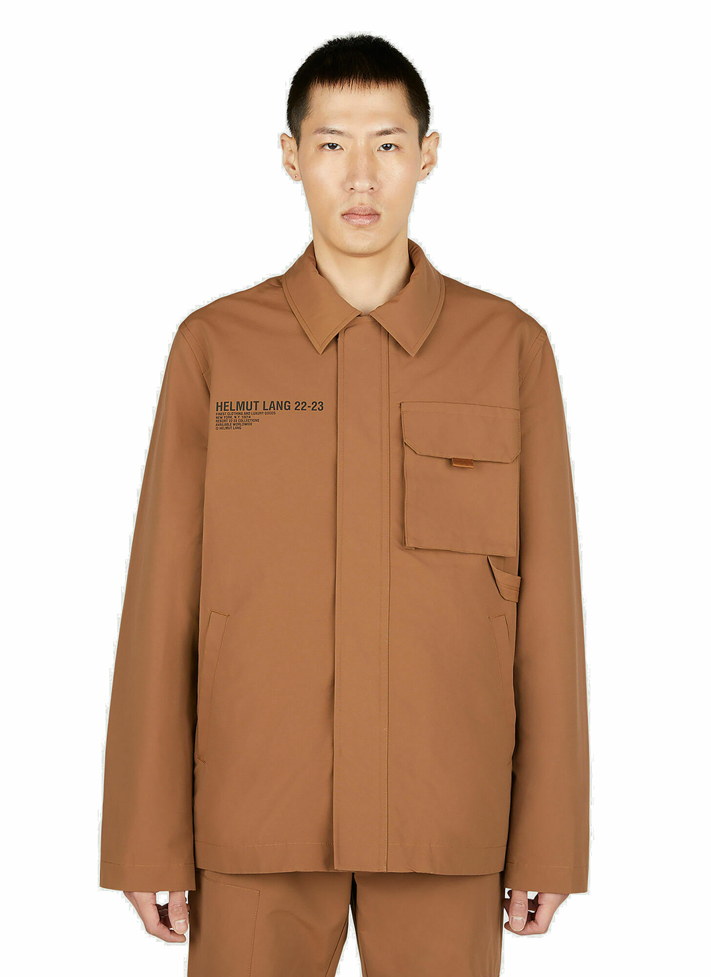 Photo: Helmut Lang - Utility Logo Jacket in Brown