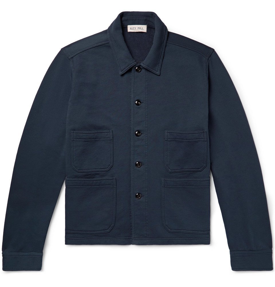 Alex Mill - Loopback Cotton-Jersey Chore Jacket - Navy Alex Mill