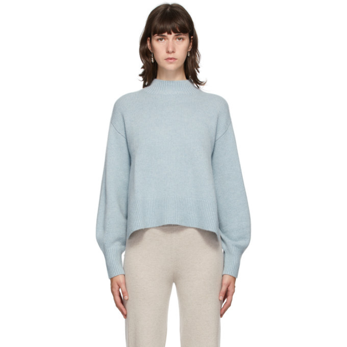 Le Kasha Blue Cashmere Osaka Turtleneck 