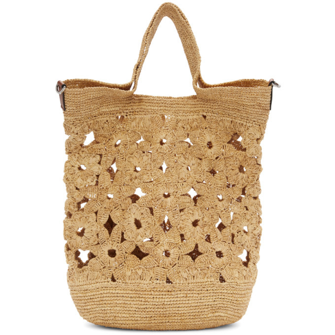 Loewe Beige Crochet Slit Bag Loewe