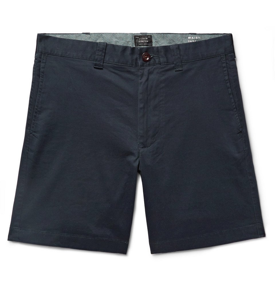 J.Crew - Slim-Fit Cotton-Blend Twill Shorts - Navy J.Crew