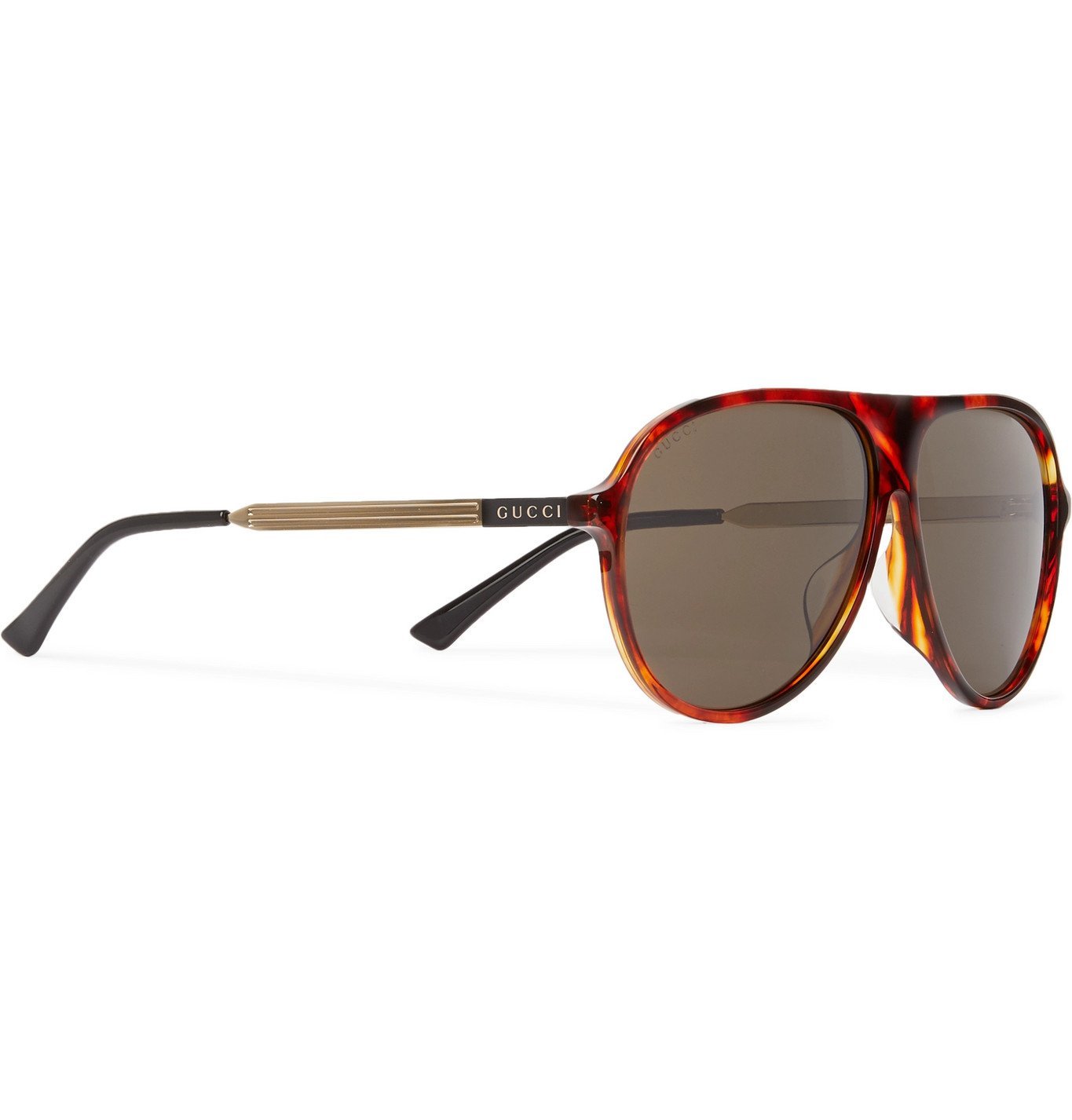 gucci tortoiseshell aviator sunglasses