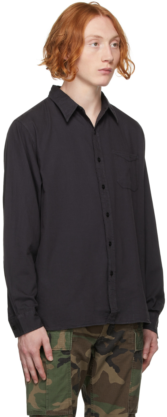 RRL Garment Dyed Ripstop Overshirt-Black 激安の 51.0%OFF