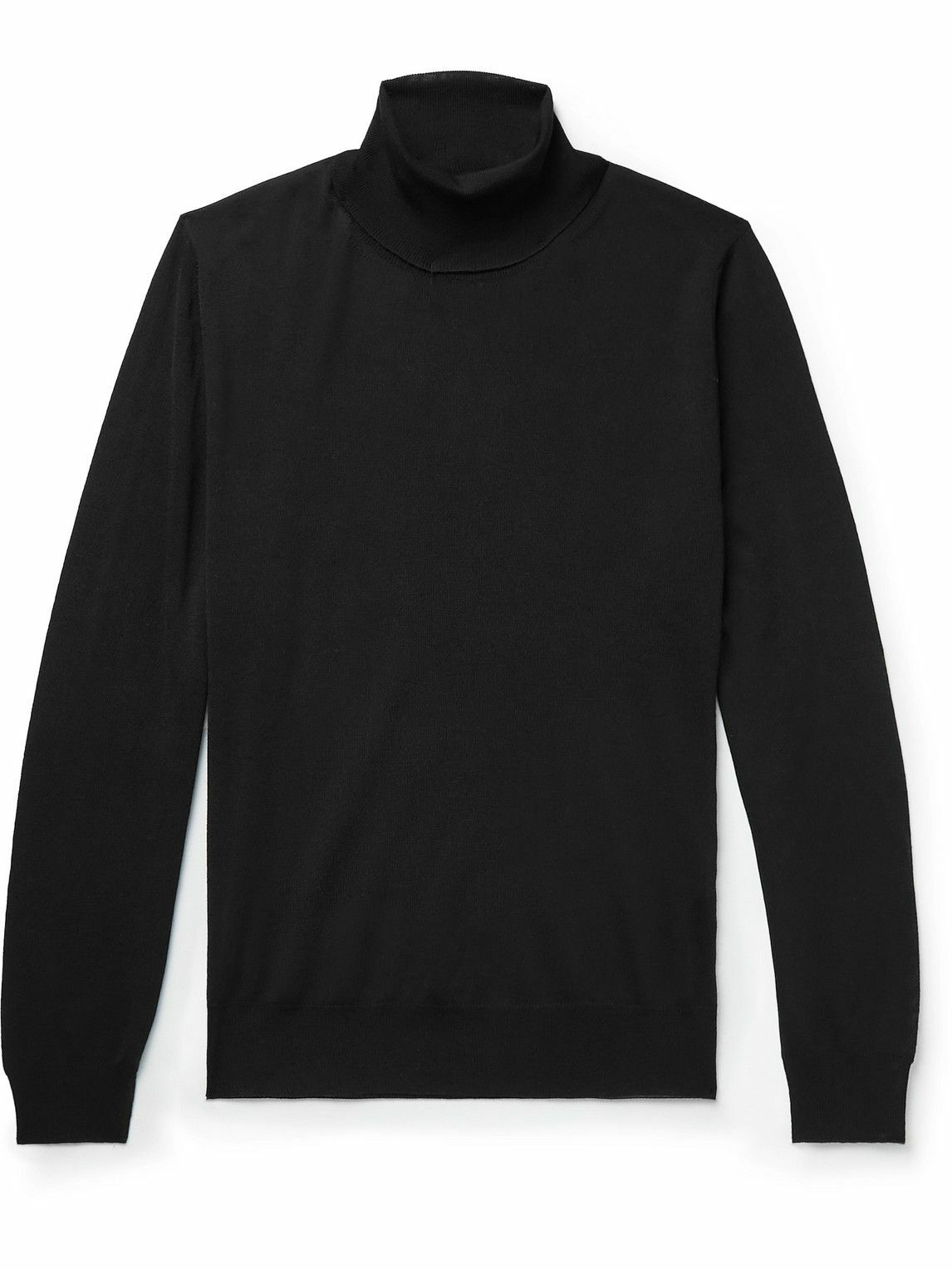 Canali - Slim-Fit Merino Wool Rollneck Sweater - Black Canali