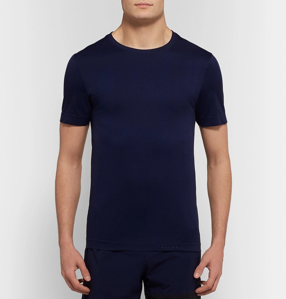 FALKE Ergonomic Sport System - Blueprint Jersey Running T-Shirt - Navy ...