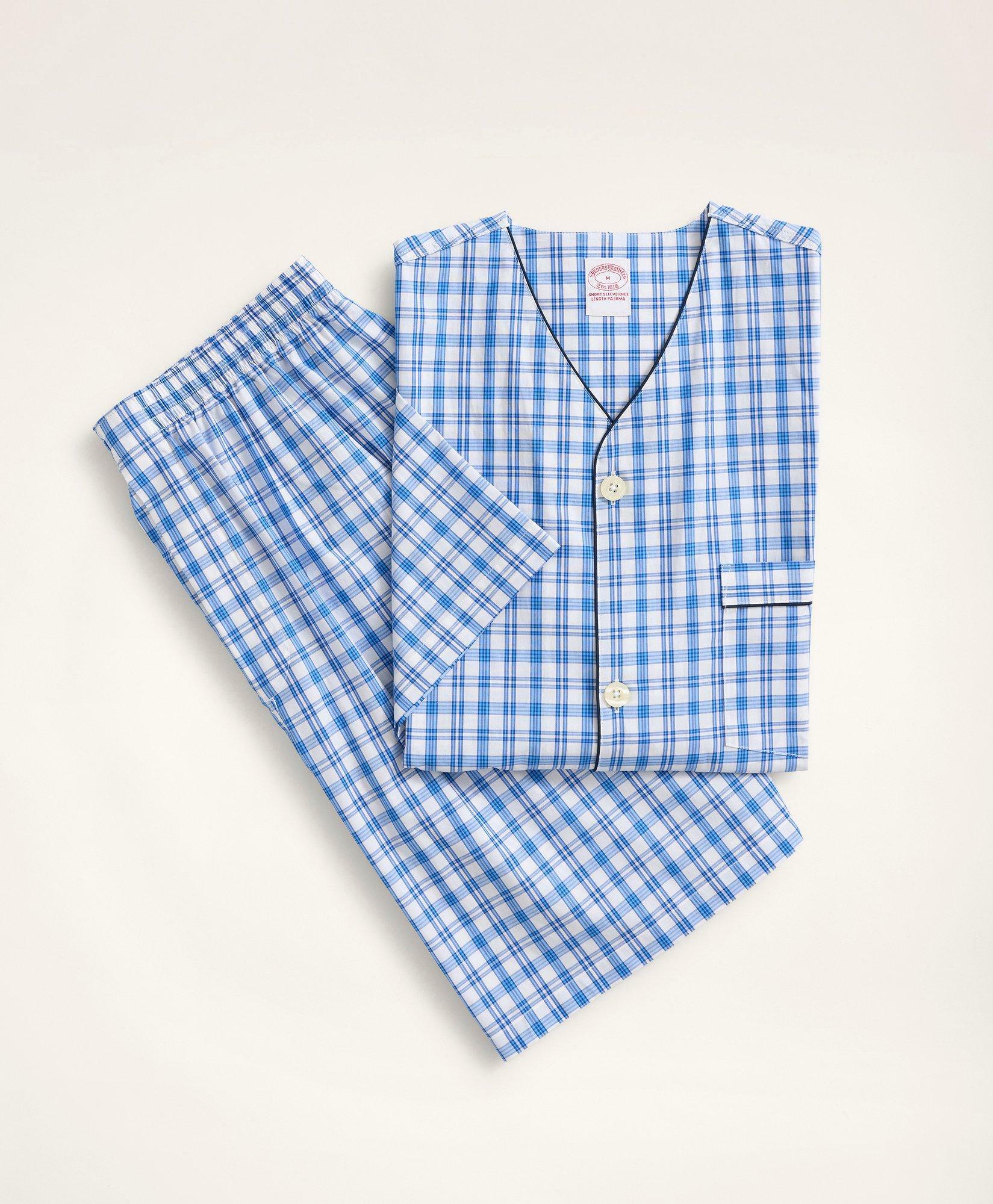 Photo: Brooks Brothers Men's Check Short Pajamas | Blue