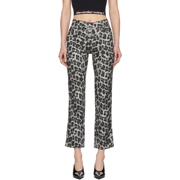 Miaou Grey Leopard Junior Trousers Miaou