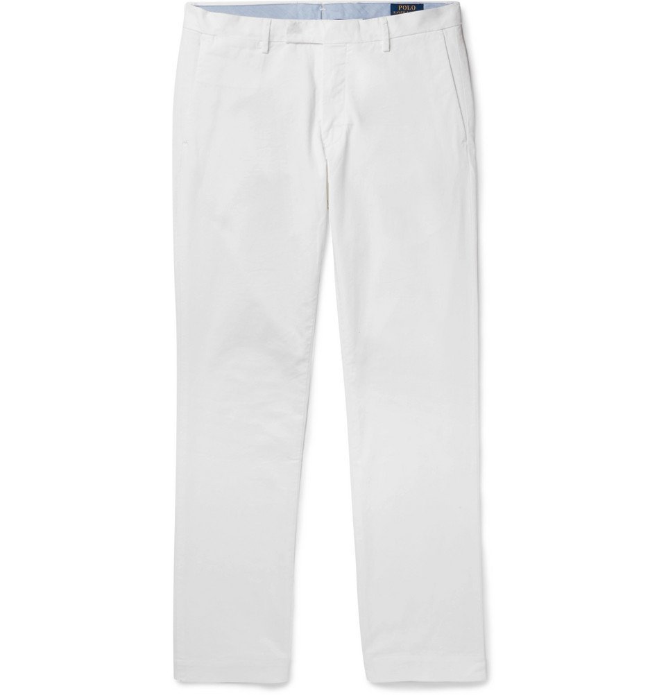 Polo Ralph Lauren - Slim-Fit Stretch-Cotton Twill Chinos - Men - White ...