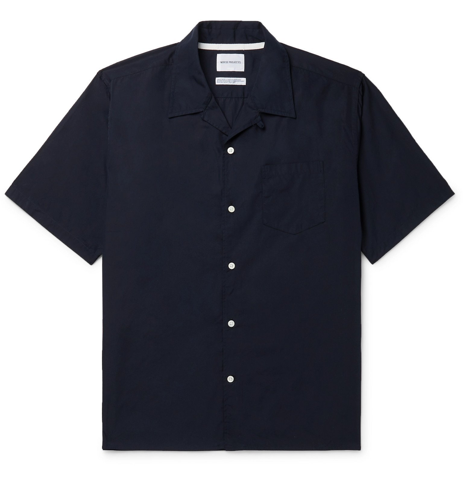 Norse Projects - Carsten Camp-Collar Cotton-Poplin Shirt - Blue Norse ...