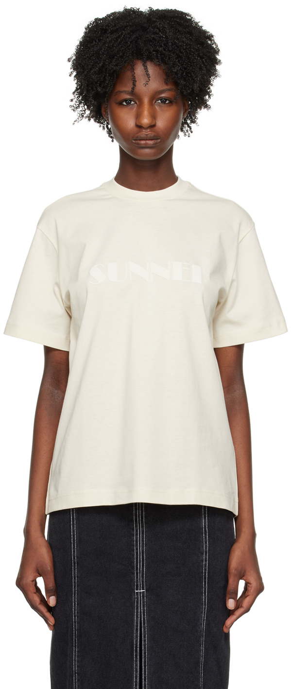 SUNNEI Off-White Bonded T-Shirt Sunnei