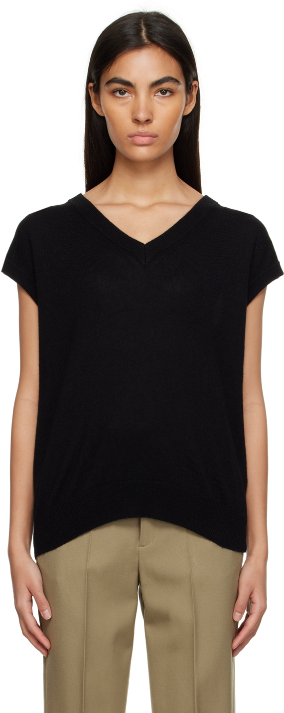 AURALEE Black VNeck Vest Auralee