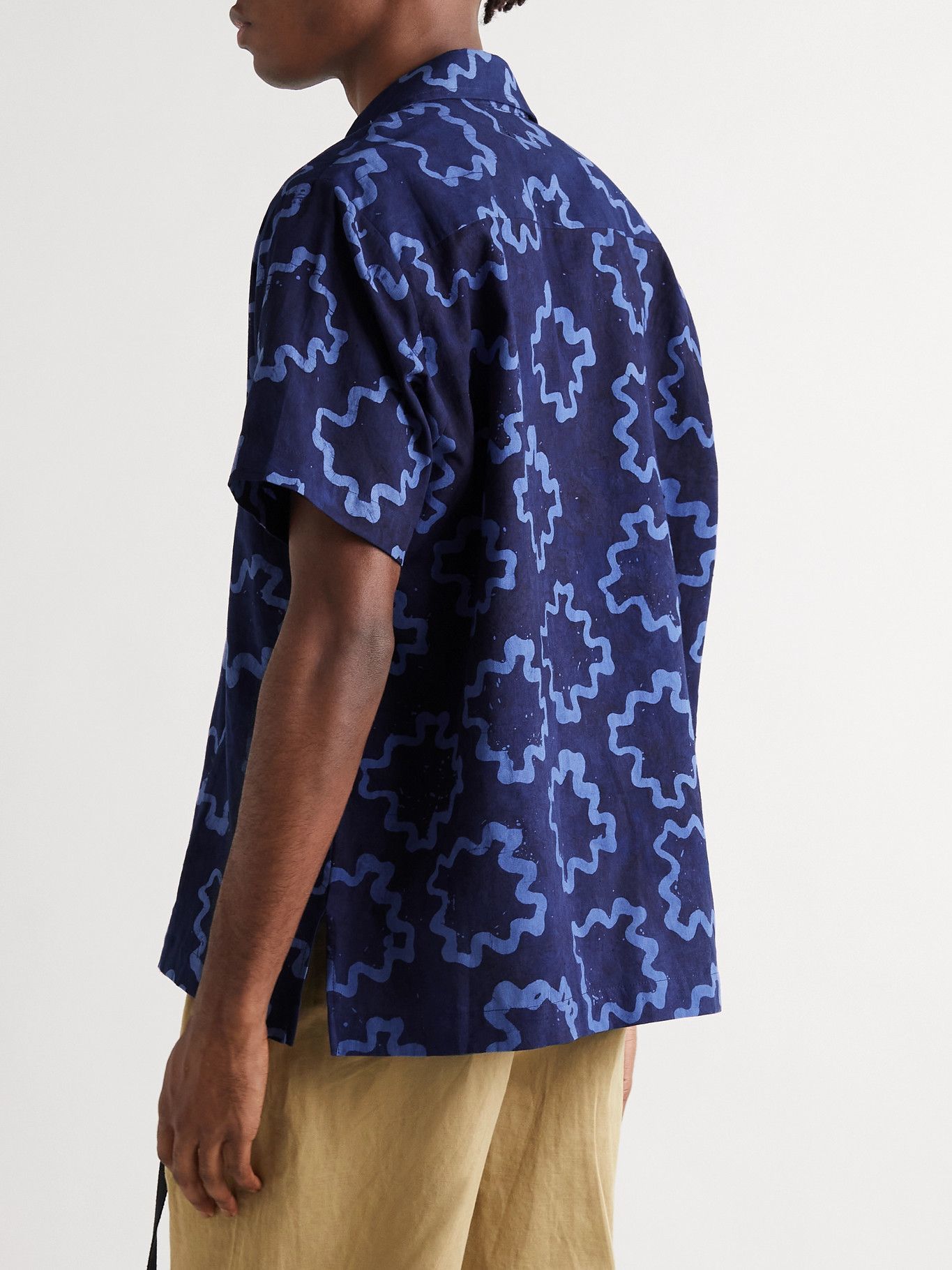 PostImperial Ijebu CampCollar Cotton Shirt Blue PostImperial