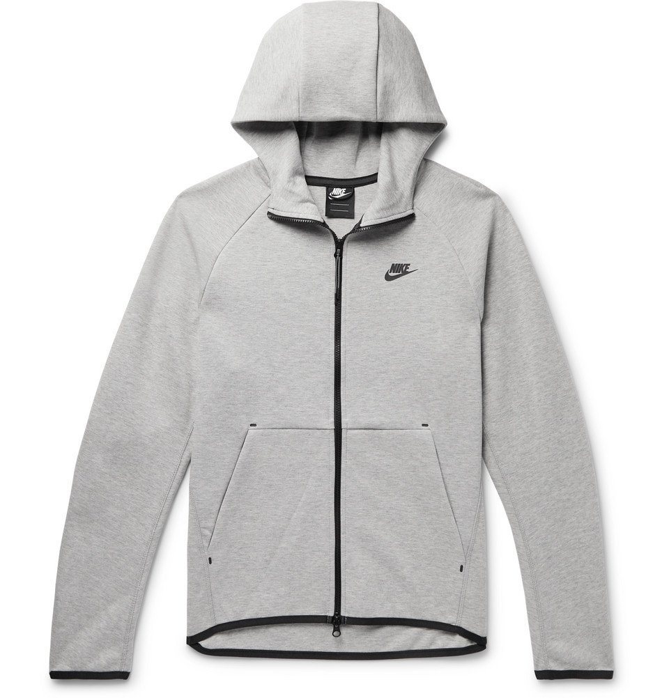 Nike - Sportswear Mélange Cotton-Blend Tech Fleece Zip-Up Hoodie ...