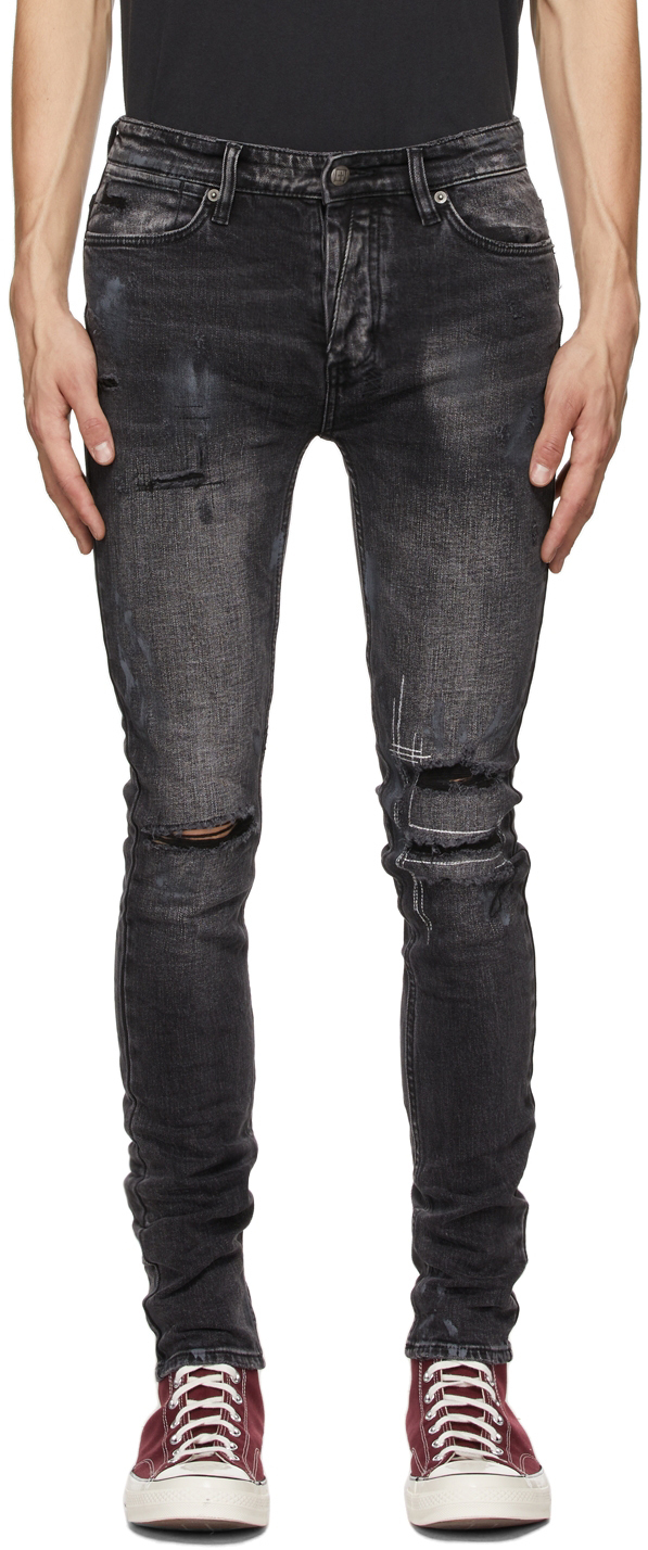 Ksubi Black Van Winkle Burnt Jeans Ksubi