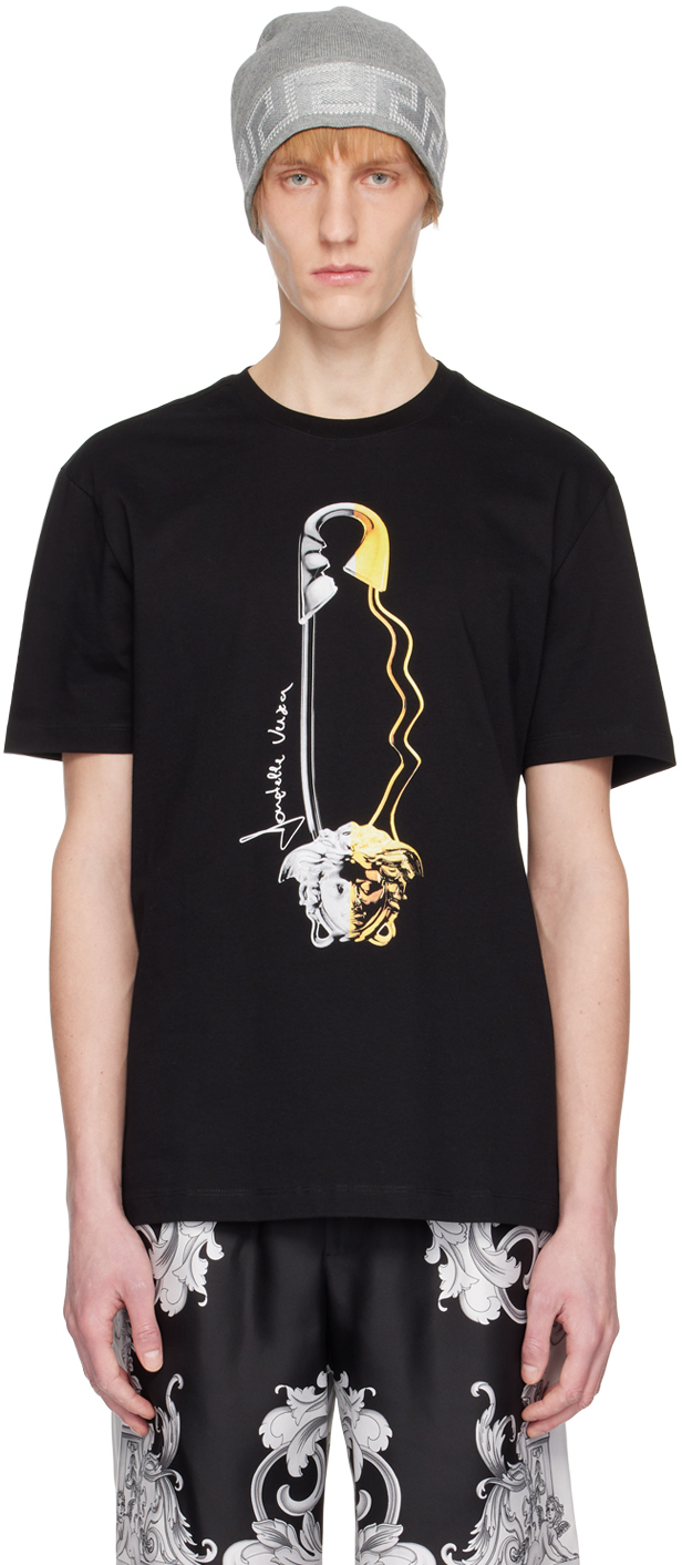 Versace Black Safety Pin T-Shirt Versace