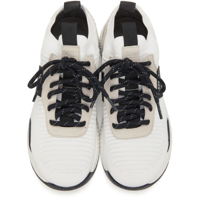 boss titanium running sneaker black