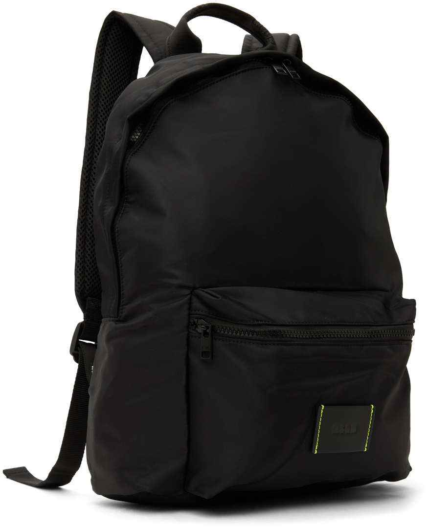 MSGM Black Logo Backpack MSGM