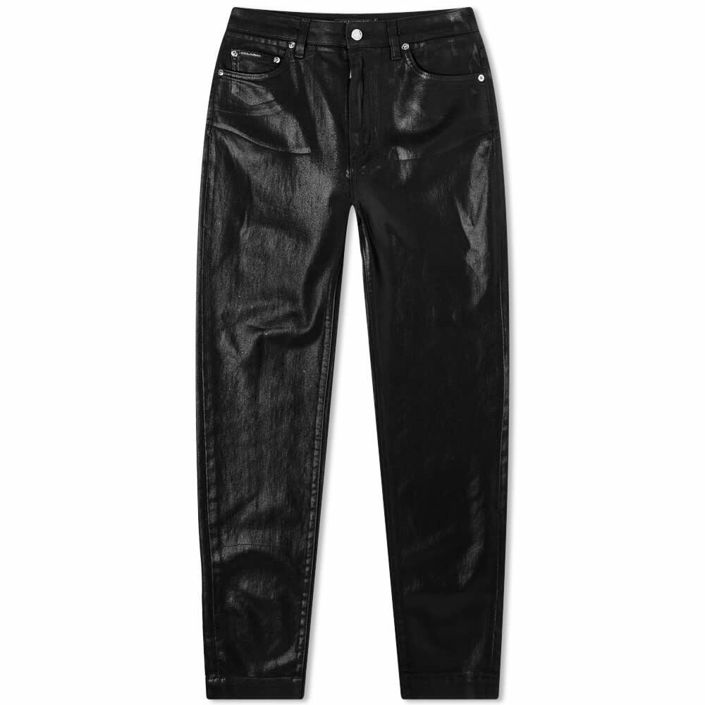 Dolce & Gabbana Women's Coated Skinny Jean in Black Dolce & Gabbana