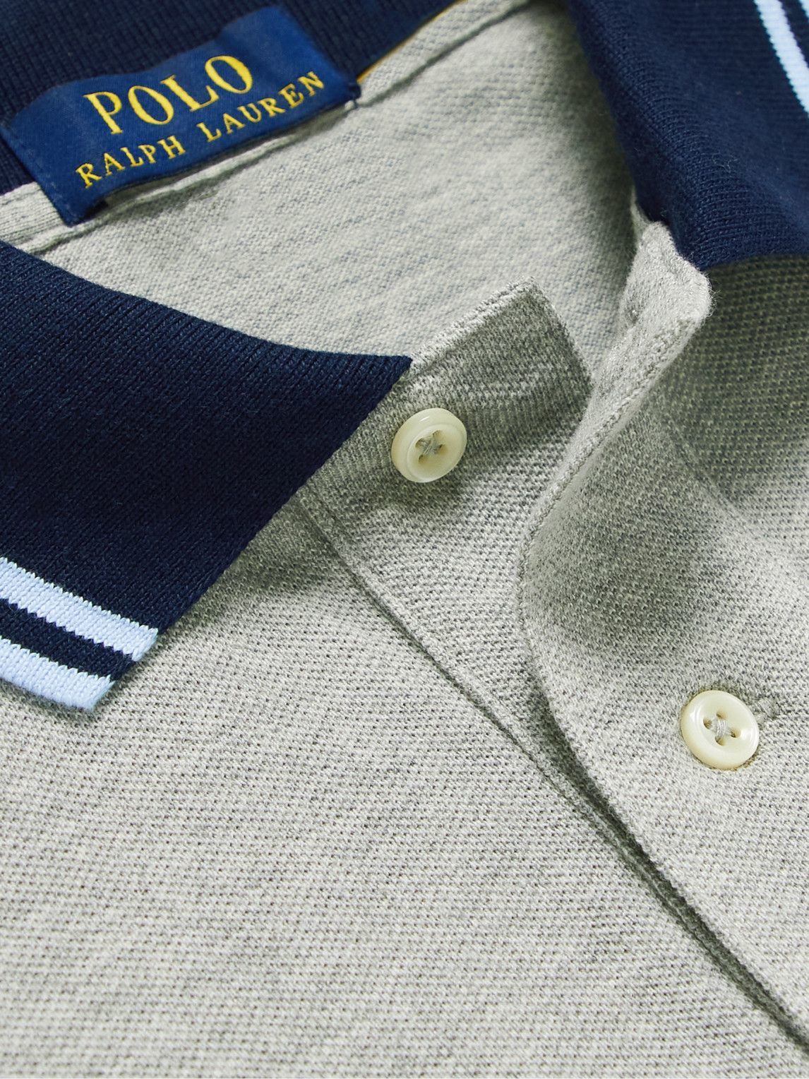Polo Ralph Lauren - Slim-Fit Logo-Embroidered Cotton-Piqué Polo Shirt - Gray