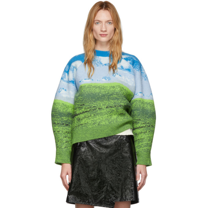 Green Wool Skyline Sweater Sunnei