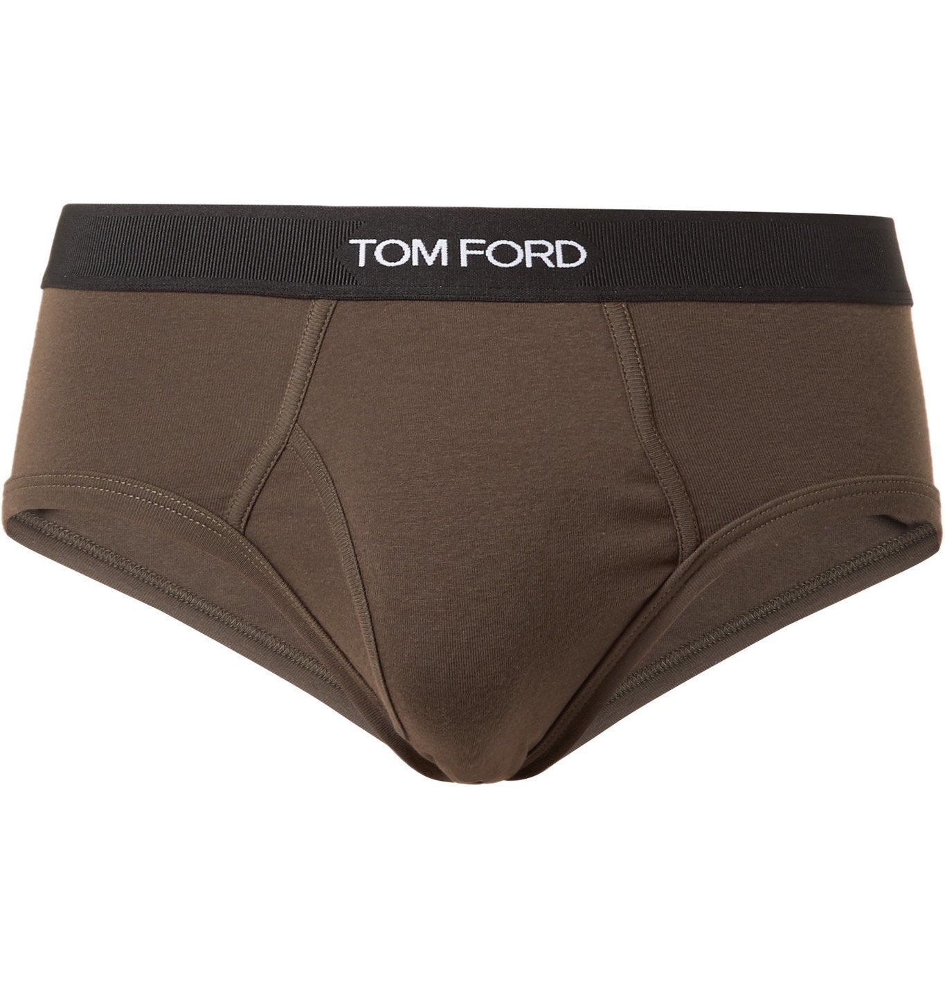 TOM FORD - Stretch-Cotton Briefs - Green TOM FORD