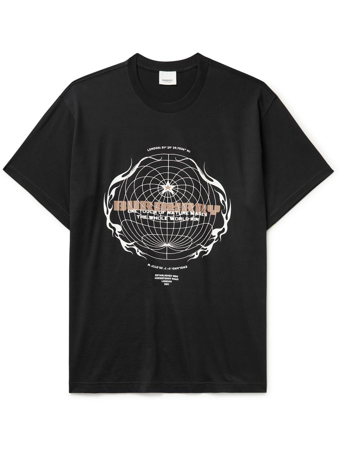 Photo: Burberry - Printed Cotton-Jersey T-Shirt - Black