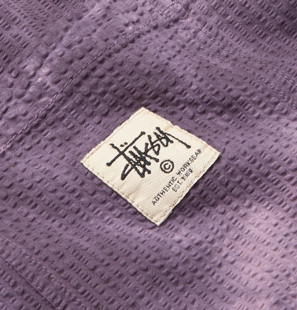 Stüssy - Tie-Dyed Cotton-Seersucker Chore Jacket - Purple Stussy