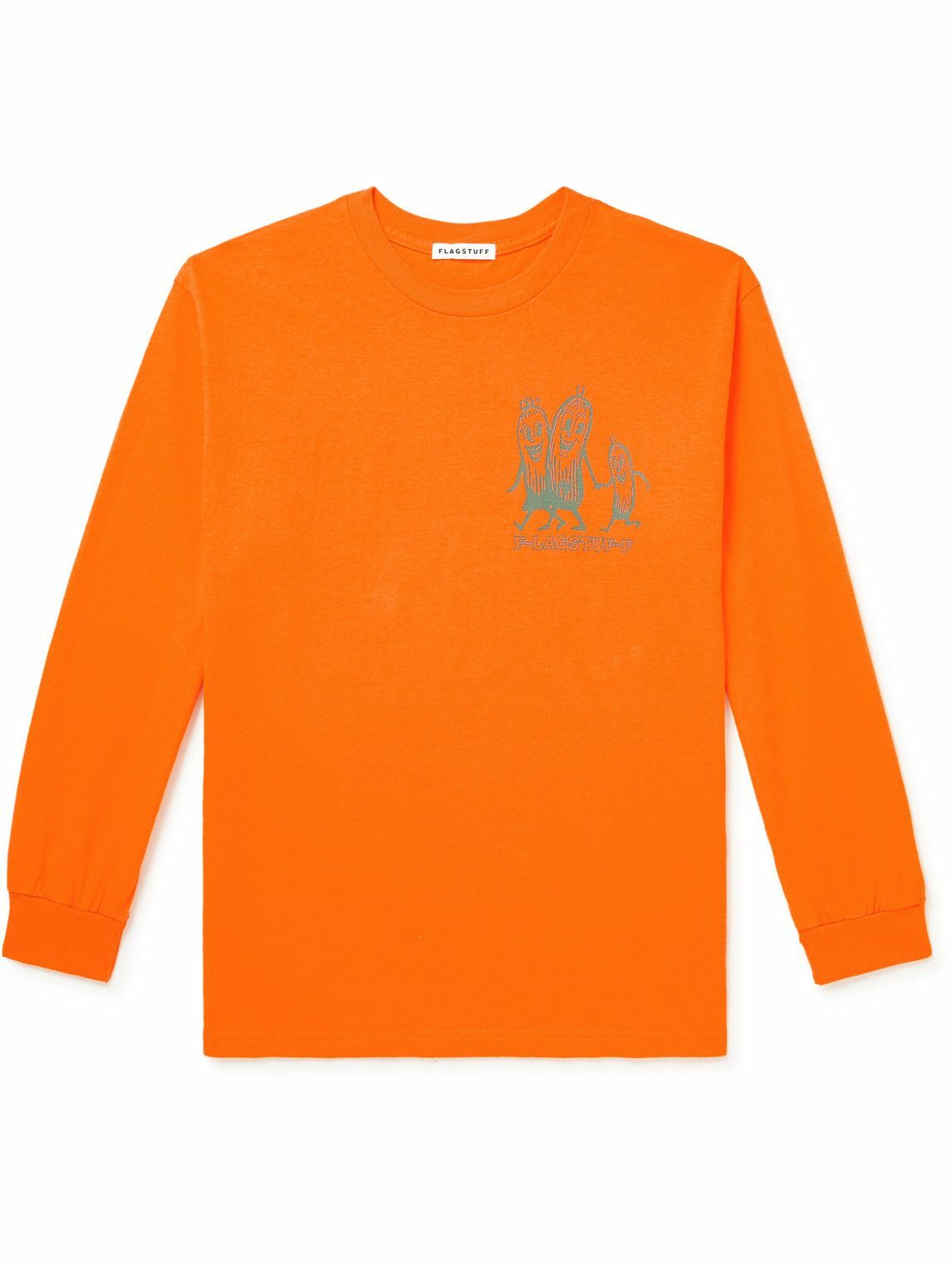 Flagstuff - Printed Cotton-Jersey T-Shirt - Orange Flagstuff