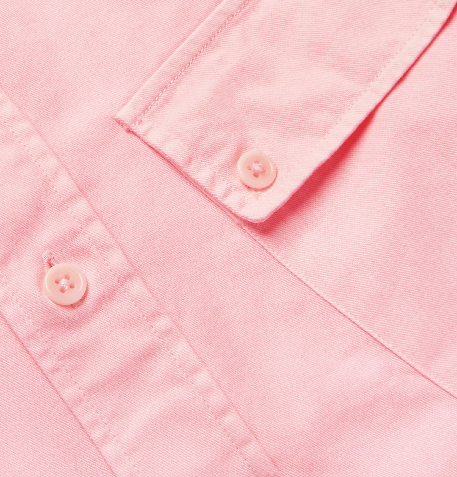 Belstaff - Pitch Logo-Appliquéd Garment-Dyed Cotton Oxford Shirt - Pink ...