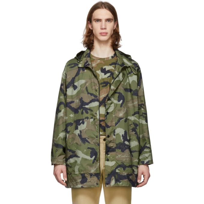 valentino camo coat
