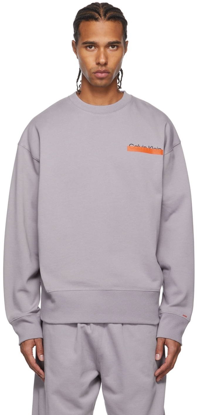 Heron Preston for Calvin Klein Grey Season 2 Fleece Logo Sweatshirt