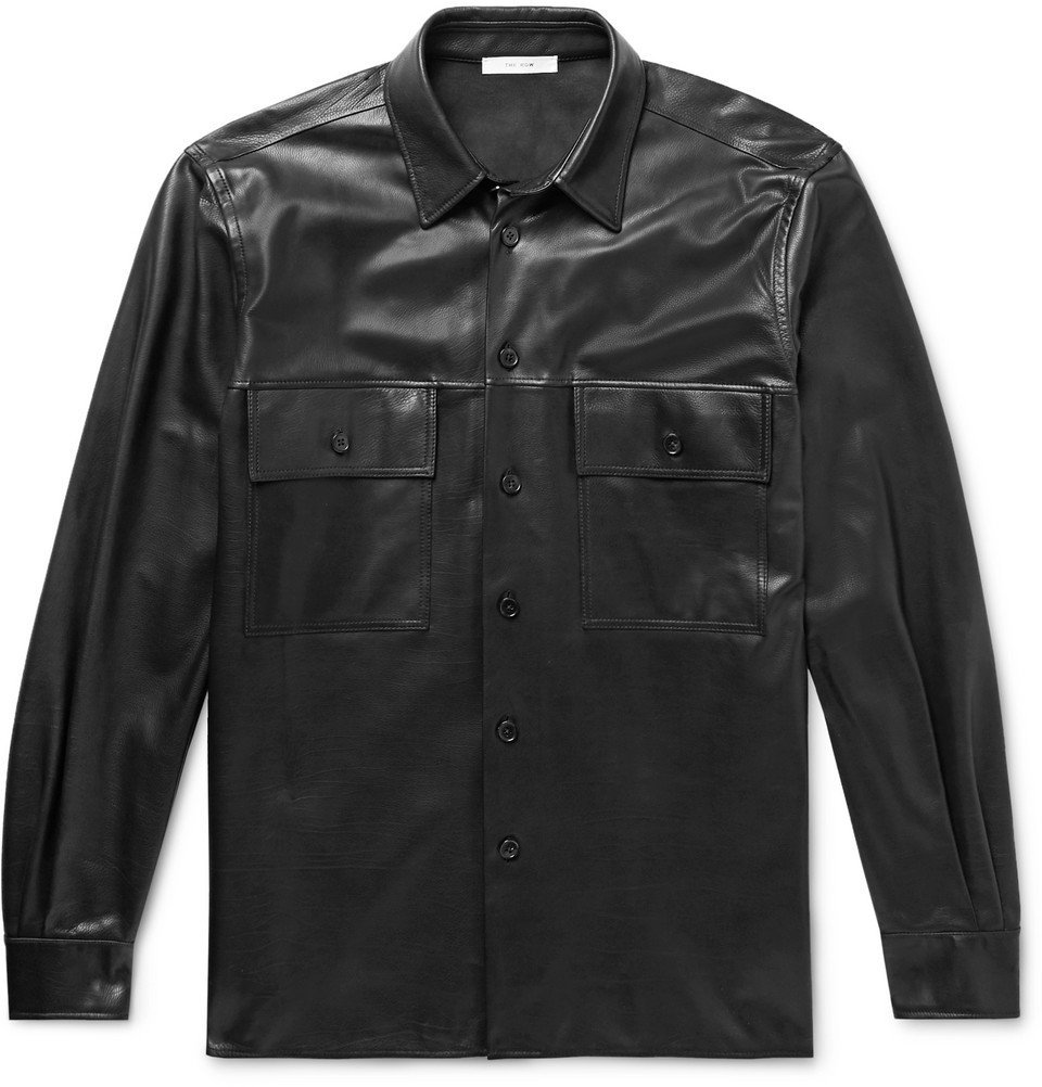 The Row - Johnny Leather Shirt Jacket - Black The Row