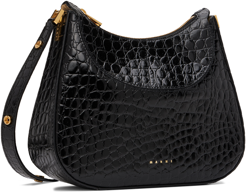 Marni Black Croc Shoulder Bag Marni