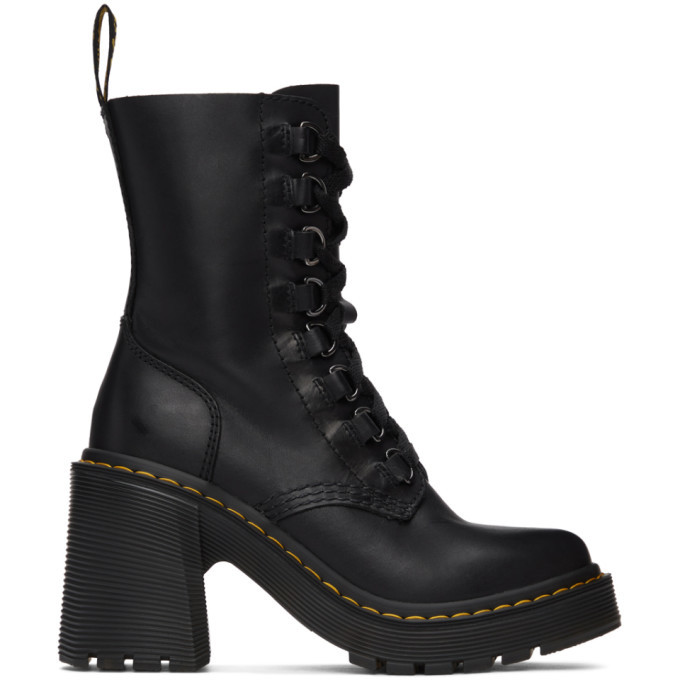 Dr. Martens Black Chesney Heeled Boots 