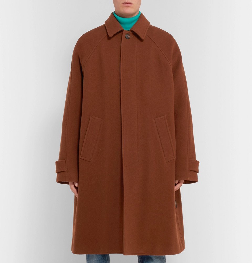 oversized brown wool coat