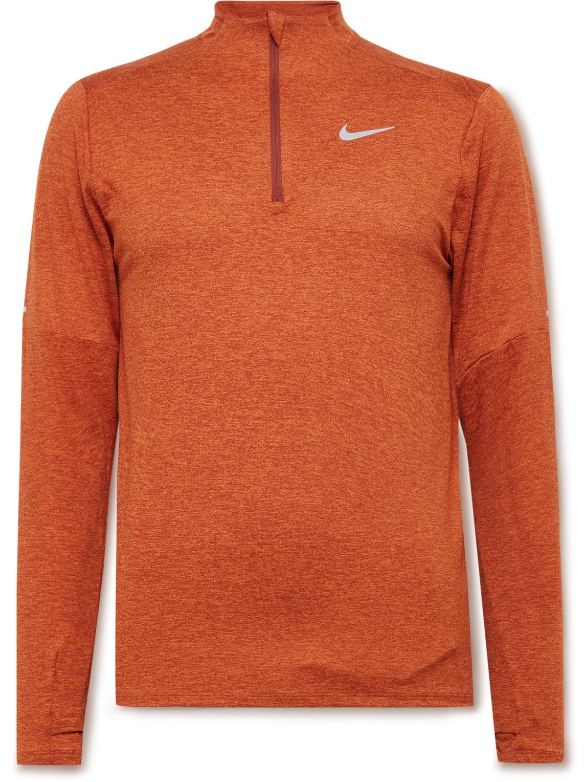 orange nike zip top