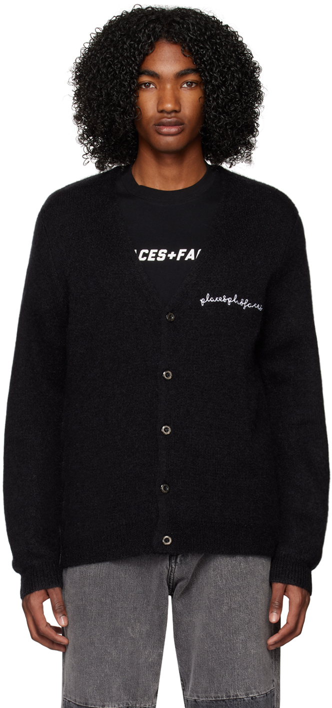 Places+faces Black Embroidered Cardigan Places+faces