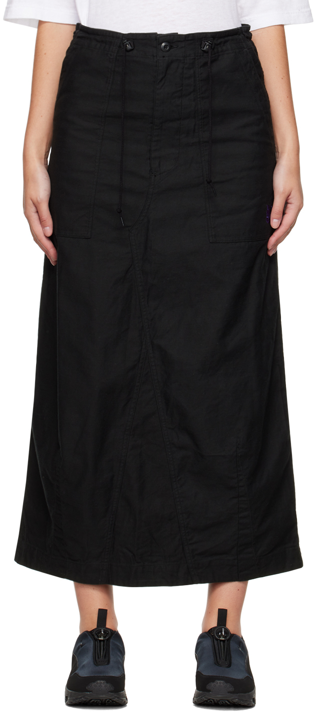 NEEDLES Black Fatigue Midi Skirt Needles