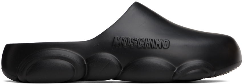 Photo: Moschino Black Teddy Slides