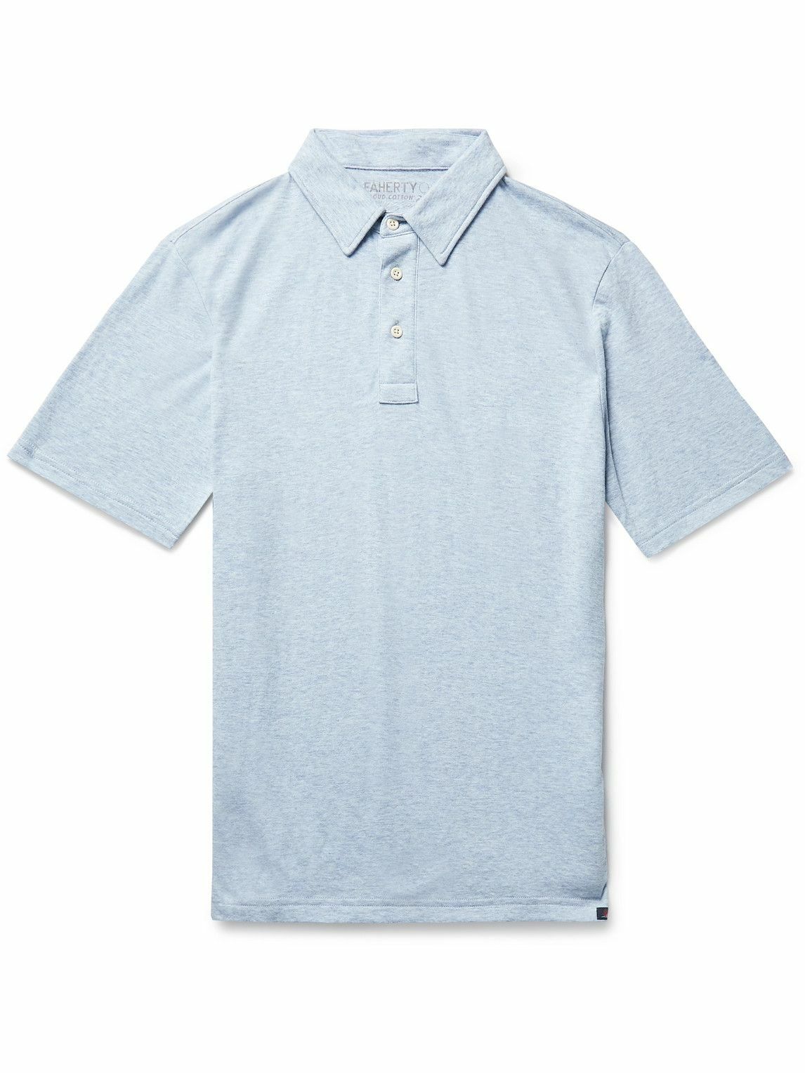 Faherty - Cloud Pima Cotton and Modal-Blend Jersey Polo Shirt - Blue ...