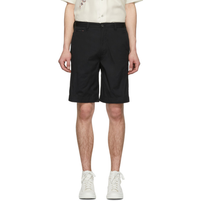 diesel black shorts