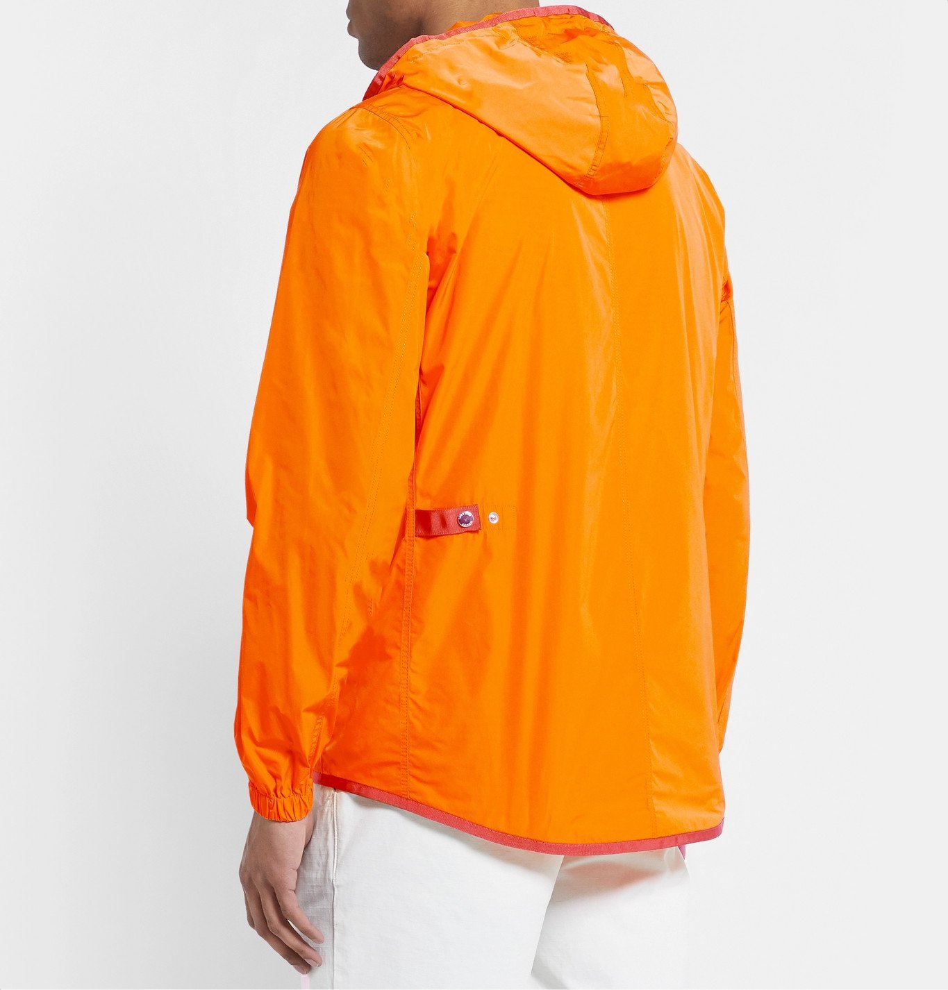 Orlebar Brown - Wye Grosgrain-Trimmed Shell Hooded Jacket - Orange ...