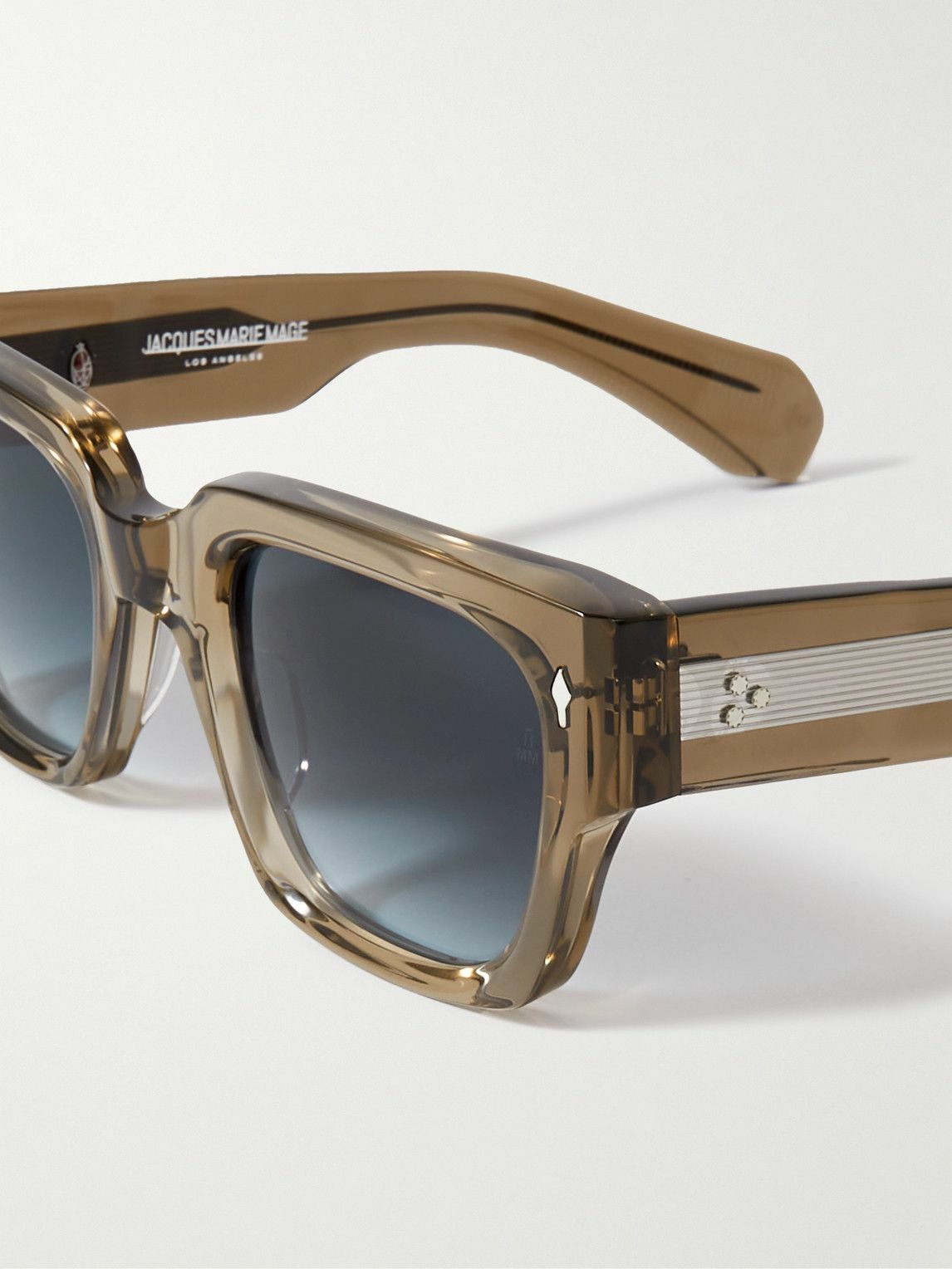 Jacques Marie Mage Enzo SquareFrame GoldTone and Acetate Sunglasses