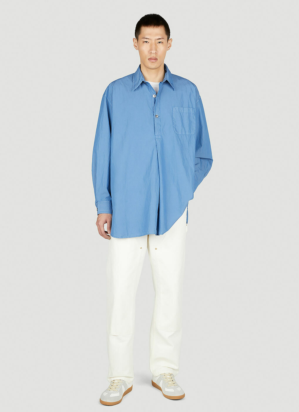 Our Legacy - Popover Shirt in Blue Our Legacy