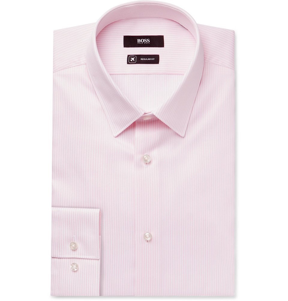 Hugo Boss - Pink Elliott Striped Cotton Shirt - Men - Pink Hugo Boss