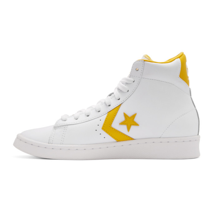 converse leather yellow