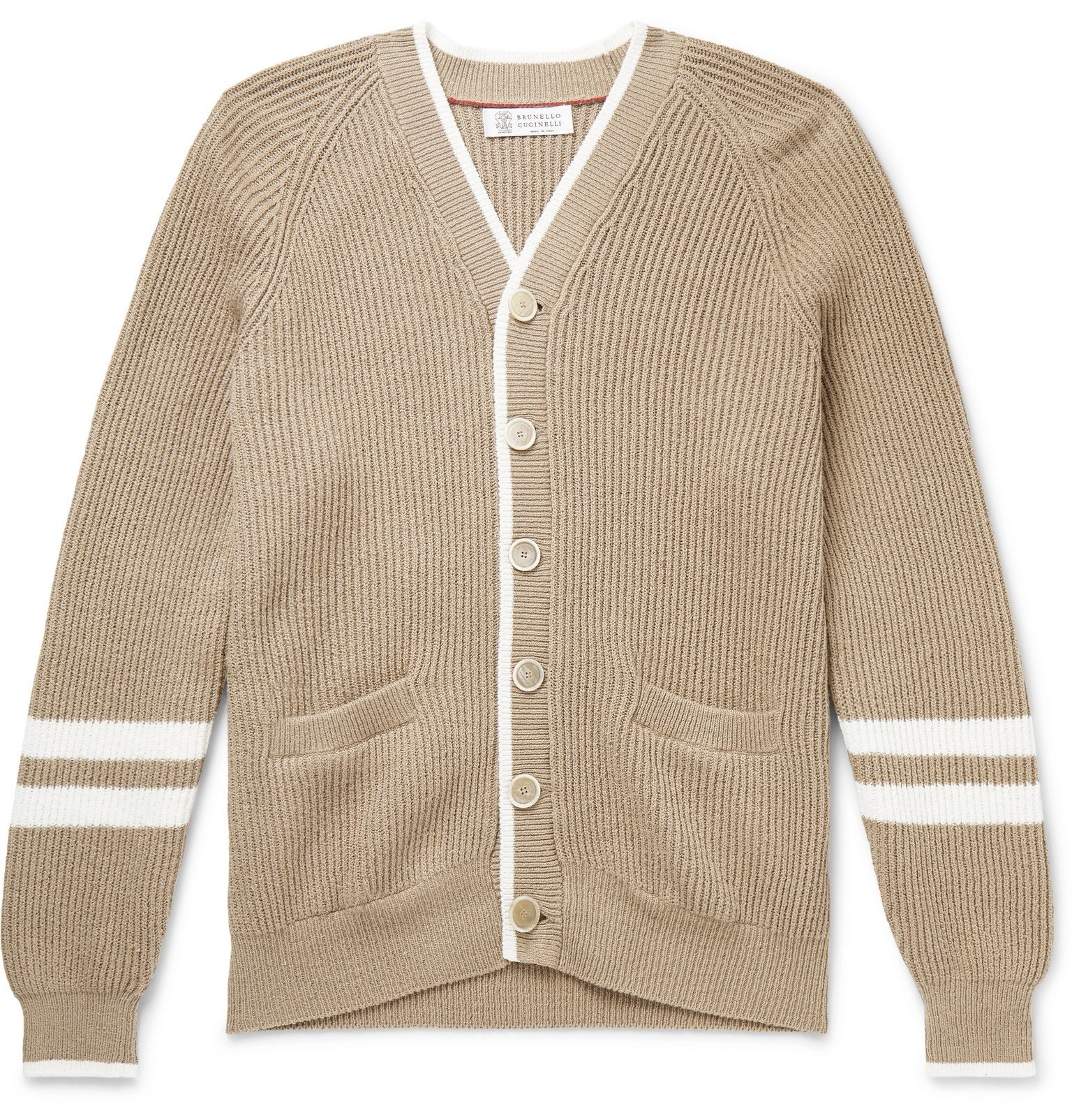 ribbed cotton cardigan