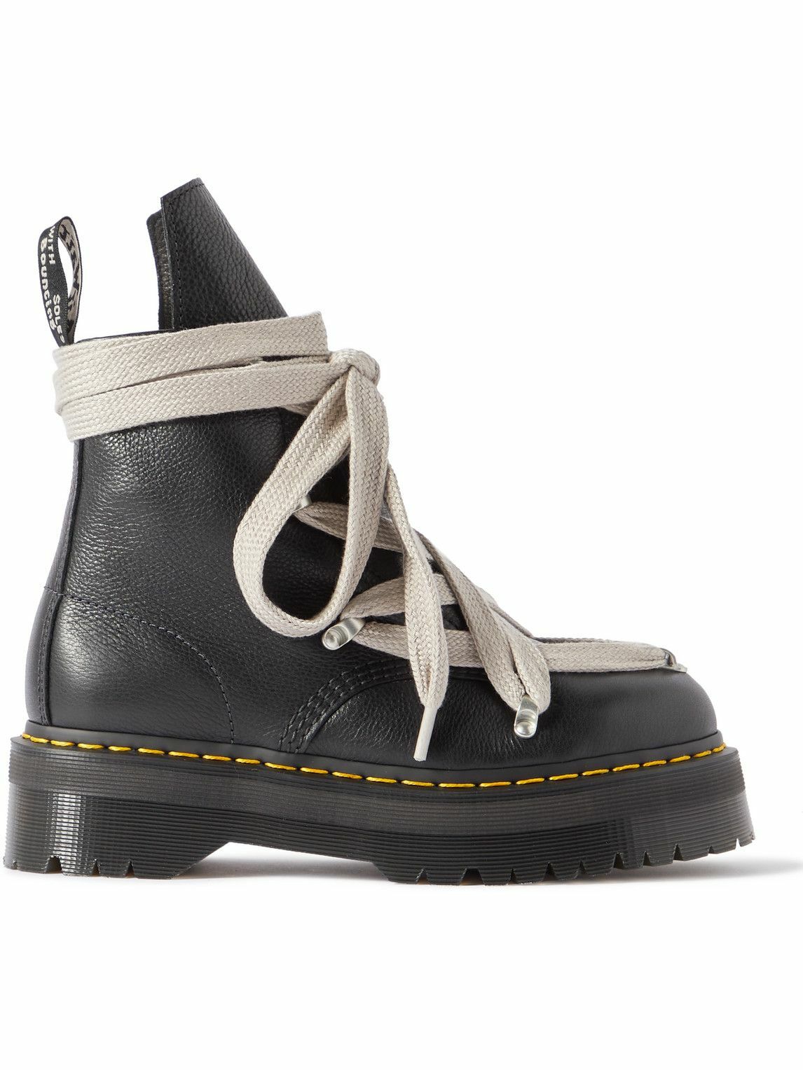 Photo: Rick Owens - Dr. Martens Full-Grain Leather Boots - Black