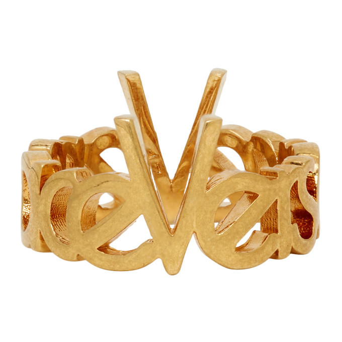 Versace Gold Vintage Logo Ring Versace